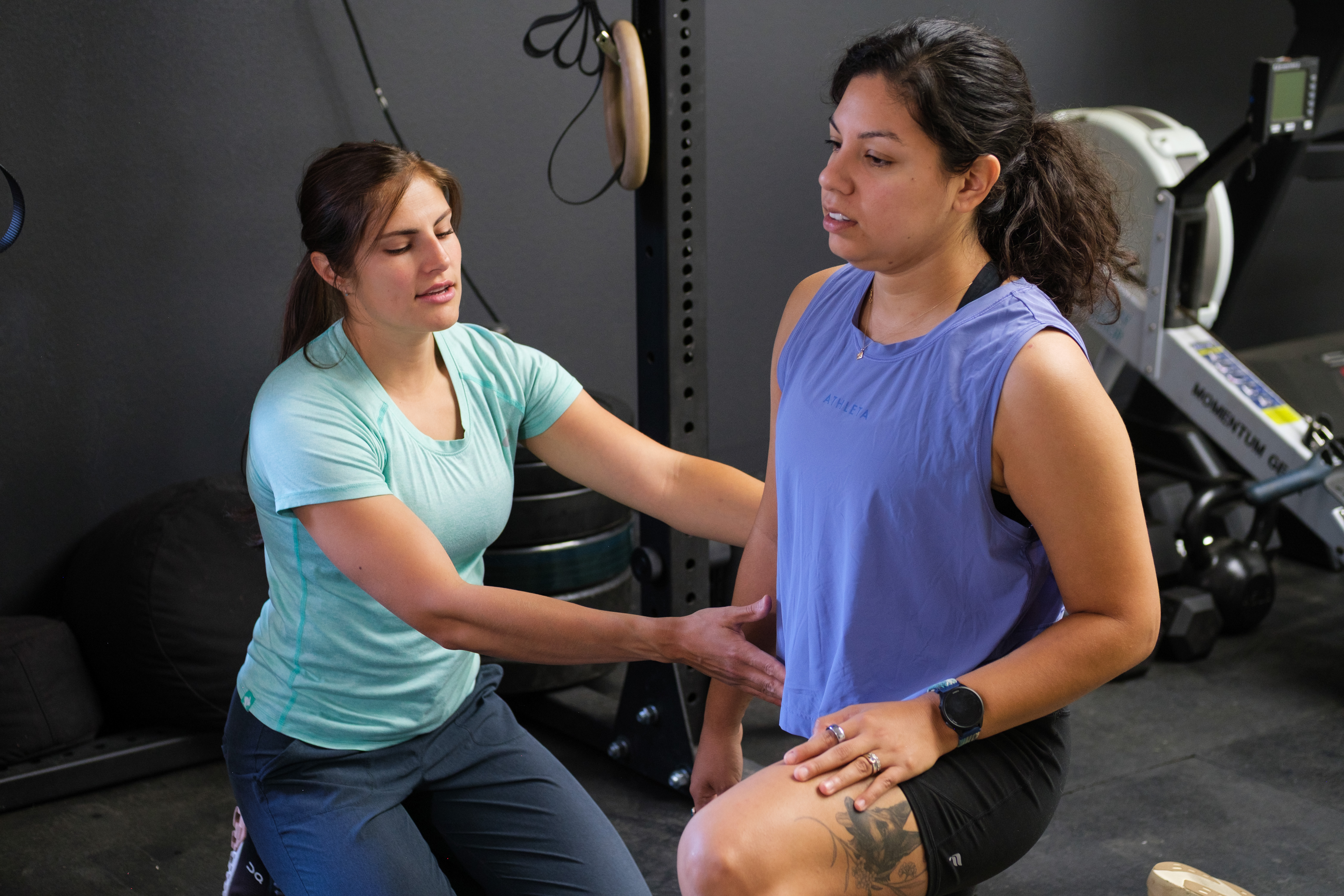 Michaela performing Physical Therapy